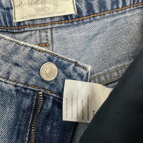 Free People We The Free High Rise Distressed Medium Wash Straight Jean Medium 30 - Picture 11 of 12